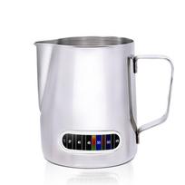 12 20oz Milk Frothing Pitcher with Temperature Display Stainless Steel Milk Frother Pitcher Jug Cup for Latte Art 350ml
