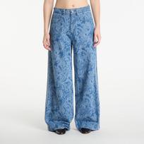 Jeansy adidas Liberty London Firebird Mid Rise Straight Denim Pant Medium Vintage Denim/ Light Denim - Dydis 26/32 (KR6675 Kelnės)