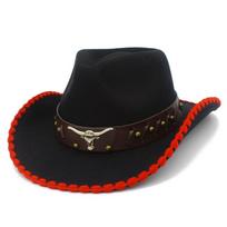Western Cowboy Hat Fashion Wide Brims Hat Outdoor Beach Photoshooting Caps juoda