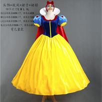 Helovino kostiumas Suaugusiųjų Snieguolės suknelė Sceninio pasirodymo Cosplay kostiumas, Mergaičių šventinė suknelė L