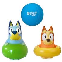Bluey And Bingo Toys 3 Pcs/Set Anime Cartoon Figures Children Baby Bathing And Playing With Water Recreation Squirt Toy opp bag