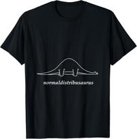 Math Statistics Normal Distribution Dinosaur Geek Tshirt  Print Original Design Gifts T Shirts Funny Shirt Camiseta Hombre - ... S įvairiaspalvis