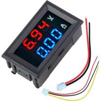 DC 100V 10A MiNi Voltmètre ampèremètre Panel Amp Volt Gauge Double LED rouge, bleunumérique