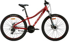 Dviratis AL 26" Leon SUPER JUNIOR DD rėmas-13" raudonas su pilka (m)