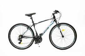 City bike 28" Corelli TopVelo Trivor 1.0 V-brake 21-speed, frame-20", dark pilkas/red/baltas