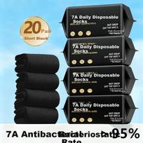Kelorock True Antibacterial Disposable Socks Unisex Daily Use Odor-Resistant Sweat-Absorbing Travel Socks Breathable Wash-Free