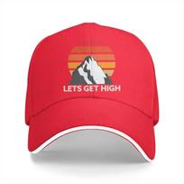 Washed Unisexs Baseball Cap Lets Get High Trucker Snapback Caps Dad Hat Hiking Golf Hats Adjustable