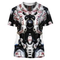 Men's Muay Thai 3D Printed T-shirts Summer Running Sports Short Sleeved Tops Fashionable Casual and Comfortable Round Neck Clothing 4XL