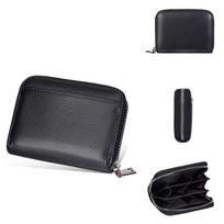 Baellerry Women Fashion Zipper Purse Anti RFID Theft Card Holder Genuine Leather Coin Purses Wallets GZW 11.5*9*2.5cm juoda