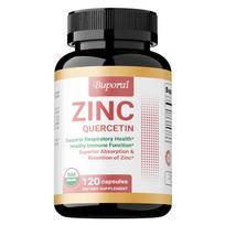 Zinc and Quercetin Complex Capsules, Double Plant Extracts, Daily Antioxidant, Immune Support, Suitable for Adults 120*1