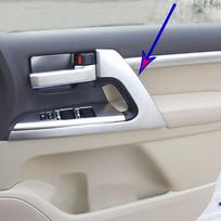 ABS automobilio salono durelių rankenos dangtelio apdailos durelių dubenėlio lipdukų apdaila, skirta Toyota Land Cruiser LC200 2016 - white