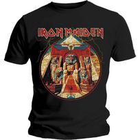 Iron Maiden Powerslave Lightning Circle klasikiniai roko metalo unisex marškinėliai S