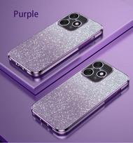 Prabangus gradiento blizgus padengtas dėklas, skirtas Tecno Spark 10 Pro 10C 8C 9 6 GO 2023 2022 2020 Pop 5 LTE silikoninis skaidrus galinis dangtelis Spark 8C violetinė