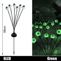 6 LED Helovino akies obuolio šviestuvai Saulės ugniagesių žibintai Saulės sodo vejos šviesa Lauko siūbuojanti šviesa kiemo takui 6LED*1PCS