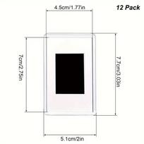 12/20/40Pcs Blank Photo Frame, Insert Fridge Magnets, Mini Magnetic Refrigerator Photo Picture Frames, 2x3.03 In