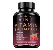 Re Lierre 8-in-1 Vitamin B Complex - Complete B Vitamin Supplement for Natural Energy, Immune Support & Overall Wellness black