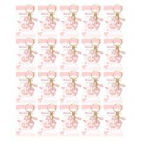 20 Pieces Baby Shower Party Favor Foot and Bottle Clothes Keychains Pendant Accessory Parties Souvenirs Decorations 1