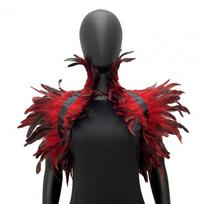 Juoda Natūrali Plunksnų Šalis Šalikas Peties Apklotai Apsiaustas Gotikinis Apykaklė Cosplay Šventė Narvo Diržų Krūtinės Diržas Plunksnų Dirbtinė Apykaklė juoda