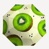1pc Kiwi Pattern Automatic Folding Umbrella - Compact 8-Rib Design, Durable Plastic & Iron, 069
