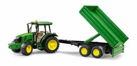 Bruder John deere 5115m vilkikas su savivarte priekaba