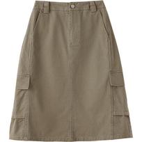 Betu Women's Workwear Style Midi Skirt M chaki žalia spalva