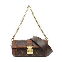 [Pre-Owned] Papillon Trunk Monogram Chain S-Lock Closure Coated Canvas With Leather Trim Shoulder Bag - Excellent #304OST ONE SIZE
