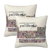 Periodic Table Fire Emblem 2 Pcs Square Pillowcase Pillow Cover Cushion Zip Decorative Comfort Throw Pillow For Home Car Peach skin 18*18(CM)-2Pcs