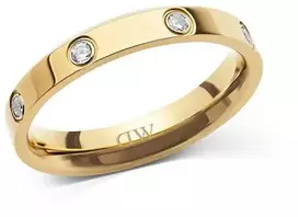 Daniel Wellington Originalus auksu padengtas žiedas su kubiniais cirkoniais „Classic Lumine“ DW0040171