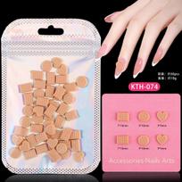 Nail Art Sweet Small Fresh Three-Dimensional Resin Candy Cookies Donuts Ice Cream Ice Cream Mixed Wear Nail Accessories orange