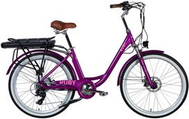 E-bike 26" AL Dorozhnik RUBY DD FR frame-17" 48V 12.5A*h 250W violetinė YS 7809 2025