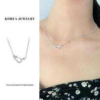Lan Zhi 925 Silver Diamond Horseshoe Choker Necklace for Women - High-End Luxury Clavicle Chain