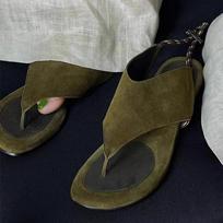 Fashion Women's Sandals Flats Clip Toe Designer Shoes Dress Fashion Woman Slippers Summer 2025 Casual Flip Flops Cozy Sandalias De Mujer 35 armijos žalia spalva