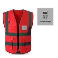 Breathable Reflective Safety Vest for Construction and Labor with Custom Print