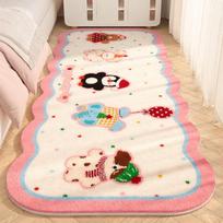 Cartoon Cute Carpet Home Bedroom Bedside Carpet Anti Dirty Easy To Care for Plush Floor Mat 40 * 120cm