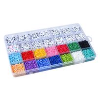 Jewelry Beads Portable 28 Grids Box Letter Love Heart Mini Beads for Kids DIY Bracelet Pendant Necklace