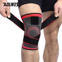 AOLIKES 1PCS Knee Brace Knee Sleeve Support For Men And Women Knee Pads For Running, Hiking Meniscus Tear Arthritis Joint S raudona
