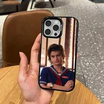 Trendy S-Steve H-Harrington   Phone Case For iPhone17,16,15,14,13,12,11 Plus,Pro Max Colored Silver Plated Inside Cover iPhone15