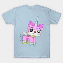 Men Black Print T-shirt Unikitty No-Cut Transfer Paper Print Cotton Tshirt 3XL šviesiai mėlyna spalva