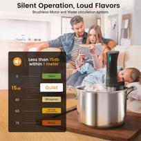 Sous Vide Machine, WiFi APP Included, 1100W Sous Vide Cooker with Accurate Temperature & Timer,Kitchen Gadgets AU Plug China Mainland