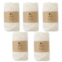 Raw Wool 5 HUG M 30g Wool Yarn, balls, (Worsted Weight), (approx. 64m), 100% (101. Off-White)