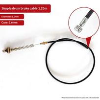 E-bike Brake Cable Durable Steel 1PC 1.25-2M Adjustable Front Rear Drum Brake Line for E-bike Scooter DIY Repair 125cm
