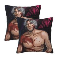 Dante Devil May Cry 5 Classic . 2 Pcs Square Pillowcase Pillow Cover Cushion Decor Comfort Throw Pillow For Home Living Room Peach skin 18*18(CM)-2Pcs