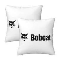 Bobcat Logo 2 Pcs Square Pillowcase Pillow Cover Cushion Decor Comfort Throw Pillow For Home Living Room Peach skin 18*18(CM)-2Pcs