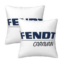 Fendt Caravan 2 Pcs Square Pillowcase Pillow Cover Cushion Decor Comfort Throw Pillow For Home Living Room Peach skin 18*18(CM)-2Pcs