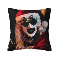 Pillow Case Film Funny T-Terrifier Horror 2 Square Pillow Cover Morden Cushion Cover Pillowcases For Office Car Home Decorative Peach skin 18*18(CM)-1Pcs