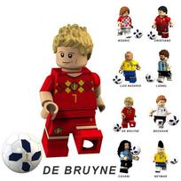 8Pcs World Cup Soccer Action Figures Toy Set Series Assembled Building Blocks Kids Gift