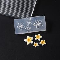 5D Flower Mold Nail Carving Mould Stencils Plumeria Flower Spring Nail Art Decorations Manicure Template Diy Manicure Decor Tool A4