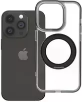 Oem Originalus „iPhone 14 PRO“ dėklas su apvaliu stovu, suderinamas su „MagSafe“ ir juodas