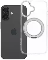 Oem Originalus „iPhone 16“ dėklas su apvaliu stovu, suderinamas su „MagSafe“, permatomas