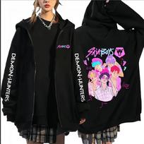 K-pop Saja Boys Demon Hunters Filmo Užtraukiamas džemperis Vyrams Moterims harajuku Aukštos kokybės Gerbėjų Dovana Per dydį Užtraukiami džemperiai striukė XS